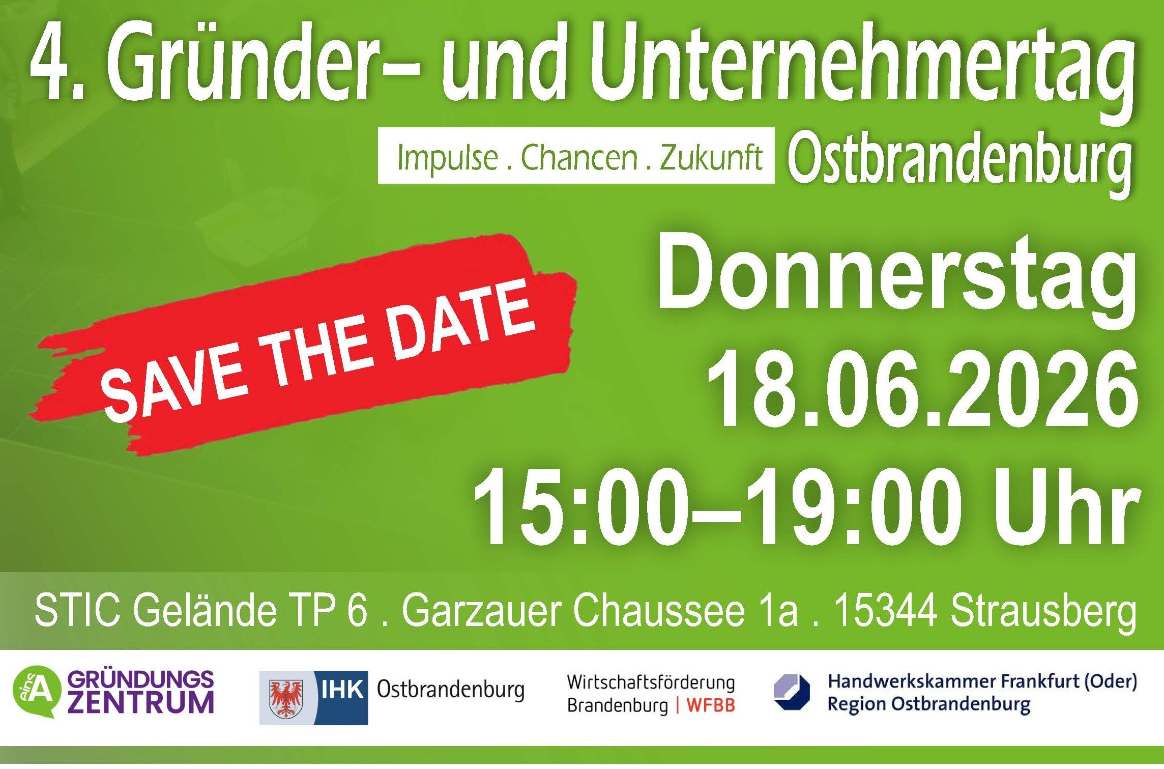 4. Gr&uuml;nder-und Unternehmertag Ostbrandenburg 18.06.2026