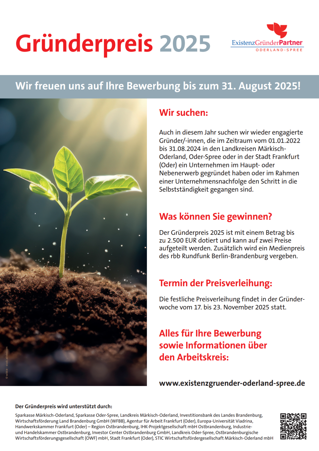 Gründerpreis 2025 gestartet!